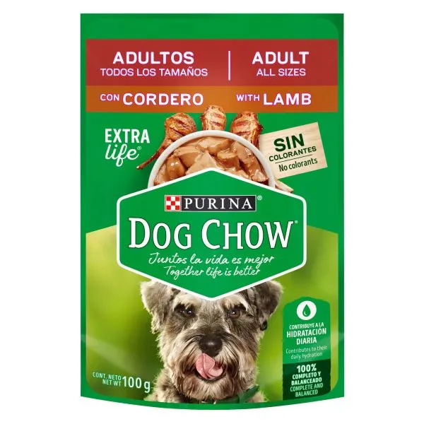 DOG CHOW POUCH ADULTOS CORDERO
